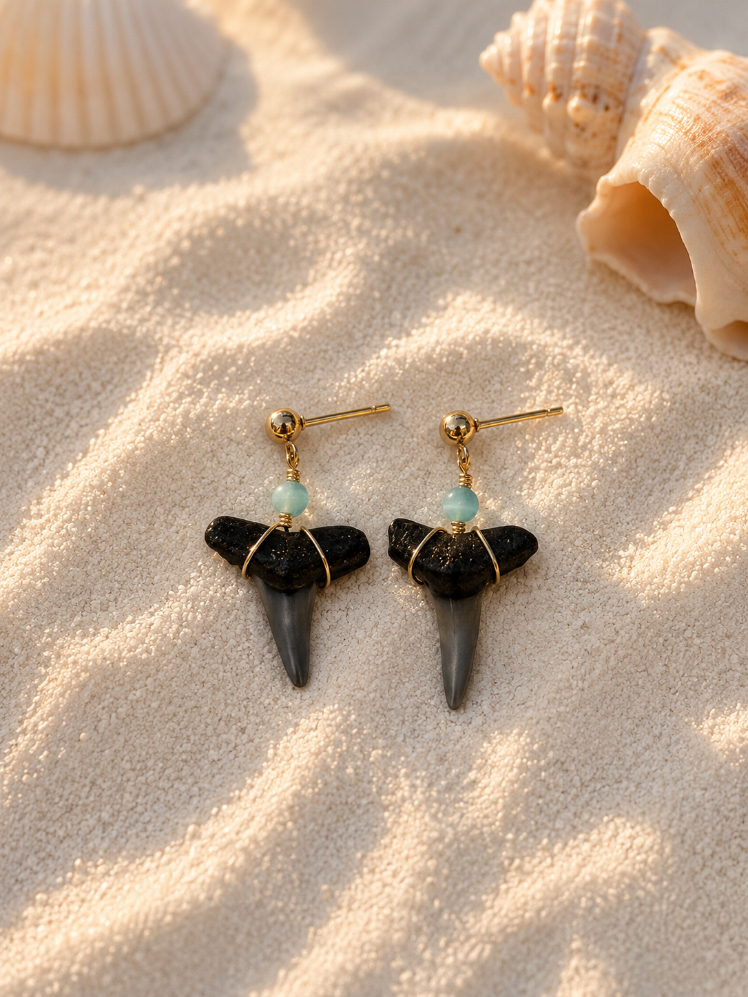 Aqua Cove Shark Tooth Earrings